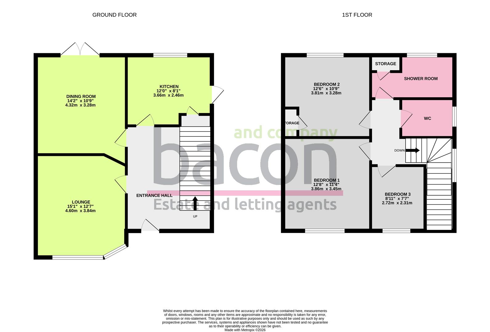 Floor Plan | House - Semi-Detached | Sheridan Road, Broadwater, Worthing, West Sussex, BN14 8EU | For Sale